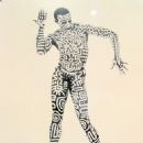 Body painting on dancer Bill T. Jones by Keith Haring in 1983