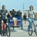 Kathryn Boyd and Josh Brolin – Ride bicycles by the beach in Santa Monica