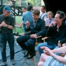 Director Ron Howard, Russell Crowe, producer Brian Grazer and screenwriter Akiva Goldsman on the set ofUniversal's A Beautiful Mind - 2001