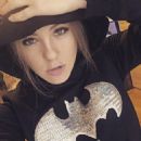Viola Bailey (Violeta Jurgis Arturovna) wears a Batman Hooded Sweatshirt - Instagram - November 30, 2017
