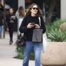 Mandy Moore – Out in a sweater and classic blue jeans in Studio City