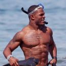 Football linebacker for the Los Angeles Chargers Denzel Perryman goes snorking in Maui, Hawaii on February 21, 2017