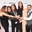 Chelsea Tyler, Mia Tyler, Steven Tyler, Liv Tyler and Taj Tallarico attend 'Steven Tyler...Out on a Limb' Show to Benefit Janie's Fund in Collaboration with Youth Villages - Red Carpet at David Geffen Hall on May 2, 2016 in New York