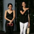 Bryiana Noelle and a friend shopping in Beverly Hills