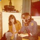 Malcolm Young and Mark Evans of AC/DC, in Melbourne, Australia; circa 1975