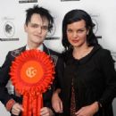 Clint Catalyst and Pauley Perrette at Hairroin Salon's Benefit for the LAYN