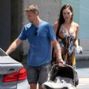 Brittny Ward in Long Dress with Jenson Button – Out in Los Angeles