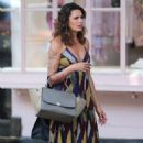 Jessica Lemarie-Pires in Long Dress out in London