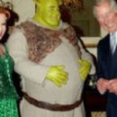 Prince Charles met the stars of the West End show including Britain’s Got Talent judge Amanda Holden, who plays the fiery Princess Fiona, and Nigel Lindsay, who takes on the role of the grouchy Scottish ogre Shrek