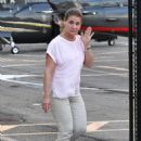 Melinda Gates – Pictured going to a heliport in New York