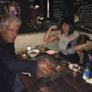 Anthony Bourdain and Ottavia Busia with their daughter