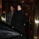 Rachel Brosnahan – Steps out in all black and matching beret in Paris