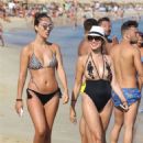 Catarina Sikiniotis in Swimsuit at the beach in Mykonos
