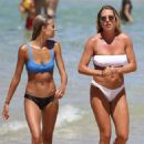 Lisa Clark and Elisabeth Jamrozy in Bikini on the beach in Sydney