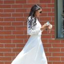 Bria Murphy in White Dress Out Shopping in Beverly Hills