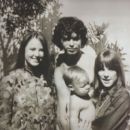 1968 siblings Anne and Jim Morrison with her son and his girlfriend Pam Courson