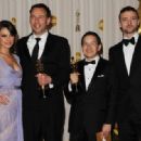 Justin Timberlake and Mila Kunis presenting Shaun Tan and Andrew Ruhemann with the Oscar® for Best Animation - The 83rd Annual Academy Awards - Hollywood, February 27, 2011