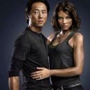 Steven Yeun and Lauren Cohan