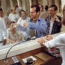 Jack Nicholson, Christopher Lloyd, Louise Fletcher, Michael Berryman, Nathan George, William Redfield, and Delos V. Smith Jr. in One Flew Over the Cuckoo's Nest (1975)