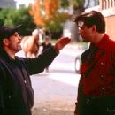 Director and writer David Mamet and Alec Baldwin in Fine Line's State and Main - 2000
