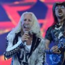 Rafael Bittencourt and Dee Snider perform at 2015 Rock in Rio on September 19, 2015 in Rio de Janeiro, Brazil.