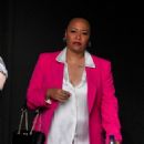 Emeli Sande – In a Pink Suit leaves the BBC Studios in Manchester