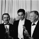 At the 1965 Oscars; with Peter Ellenshaw, Hamilton Luske and Eustace Lycett, who won the Best Visual Effects award for Mary Poppins