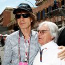 L'Wren Scott and Mick Jagger on the grid ahead of the Monaco F1 race, May 16, 2010 in Monte Carlo, Monaco