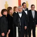 Mark Krieger, Kristie Macosko Krieger and son, Kate Capshaw, Steven Spielberg, Tony Kushner, Jay Russell, and Paul Dano  - The 95th Annual Academy Awards  (2023)