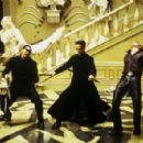 Marcus Young, Keanu Reeves and Ousaun Elam in Warner Bros. Pictures and Village Roadshow Pictures provocative futuristic action thriller 'The Matrix Reloaded,' also starring Laurence Fishburne and Carrie-Anne Moss and distributed by Warner Bros. P