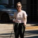 Becca Tobin – Walking her dog in Los Angeles