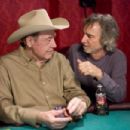 Curtis Hanson directs Doyle Brunson in a scene at Binion’s Casino in Warner Bros. Pictures’ and Village Roadshow Pictures’ “Lucky You.” The film stars Eric Bana, Drew Barrymore and Robert Duvall. Photo: Merie W. Wallace