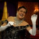 Gary Beach as flamboyantly untalented director Roger De Bris shows off his new gown in The Producers.