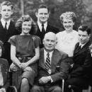 Standing left to right. Byrne Marston, Moulton (Pete) Marston, Olive Byrne Richard. Seated left to right: Marjorie Wilkes, Olive Ann Marston. William Moulton Marston, Donn Marston, Elizabeth Holloway Marston. 1947 photograph from Wonder Woman: The Complet