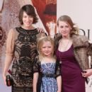 Actress Johanna Wokalek, actress Tigerlily Hutchinson (C) and actress Lotte Flack (R) attend the world premiere of "Pope Joan" at the Sony Center CineStar on October 19, 2009 in Berlin, Germany