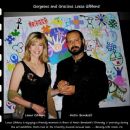 Gorgeous and Gracious Leeza Gibbons is enjoying a friendly moment in front of Metin Bereketli's "Diversity 1" original painting...