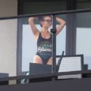  Scheana Shay – Seen in a swimsuit on her balcony in LA