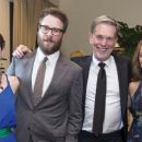 Lauren Miller Rogen, Seth Rogen, Reed Hastings and Patricia Quillin at an Alzheimer’s Association benefit in 2016.