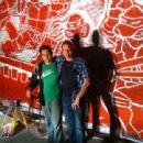 Kevin Eastman and Santino Ramos Day 1 of the TMNT Mural Painting