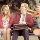 Jennifer (Jennifer Esposito), Pistachio (Dana Carvey) and Jennifer's son, Barney (Austin Wolff), enjoy the park together in Columbia's The Master of Disguise - 2002