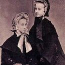 Kate Harony (seated at left) and younger sister named Wilhemina in about 1865, at the time they were orphaned. Kate is about 15-years-old