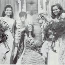 Martha Vasconcellos) Miss Brazil Beauty Queen who was named Miss Universe is flanked by her court: Peggy Kopp, Miss Venezuela and 3rd runner-up; Anne Braafheid, Miss Curacao and 1st runner-up; Miss Universe; Leena Brusin, Miss Finland and 2nd runner-up an