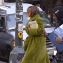Gayle King – In a robe and sandals while out and about in New York