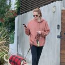 Anna Osceola – Walk with her dog near her home in Los Angeles