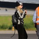 Paris Hilton – Arriving on a private jet in Van Nuys
