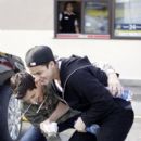 Alex Meraz & Bronson Pelletier Goofing Off Outside McDonalds February 22, 2011 - 395 x 594