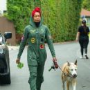 Regina King – Walks her dog in Los Angeles