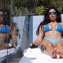 Suelyn Medeiros in Blue Bikini at luxury hotel in Los Angeles - 454 x 266