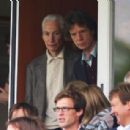Mick Jagger and L'Wren Scott watches the cricket during the 2nd NatWest One Day International between England and Australia at Lord's on September 6, 2009 in London, England - 454 x 308