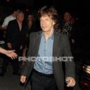 Mick Jagger, L'Wren Scott, Jean Pigozzi and Lorne Michaels leaving restaurant - 454 x 630